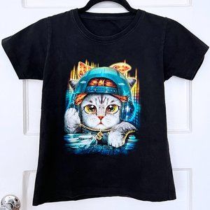 DJ Cat Dope Black Tshirt